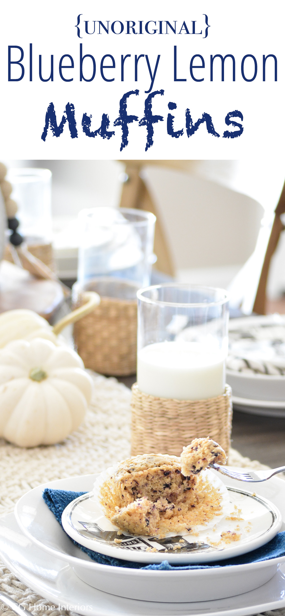 Unoriginal Protein Packed Blueberry Lemon Muffins, Kodiak Cakes, Pinterest Image