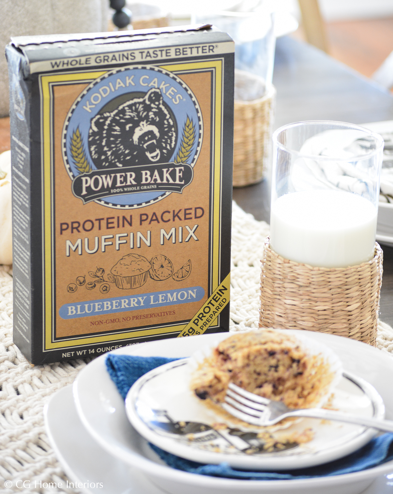 Unoriginal Protein Packed Blueberry Lemon Muffins, Kodiak Cakes