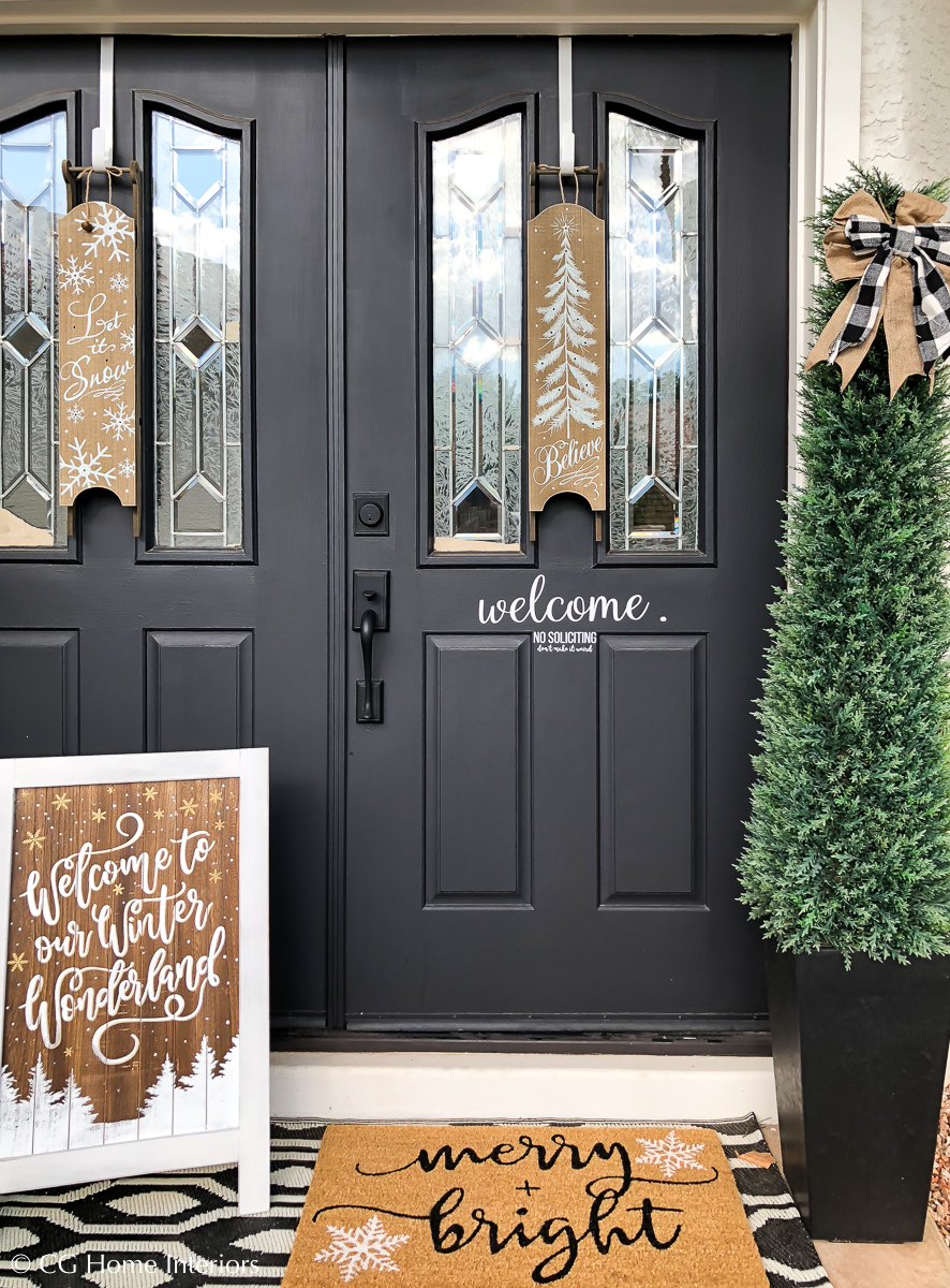Simple + Neutral Front Porch Christmas Décor