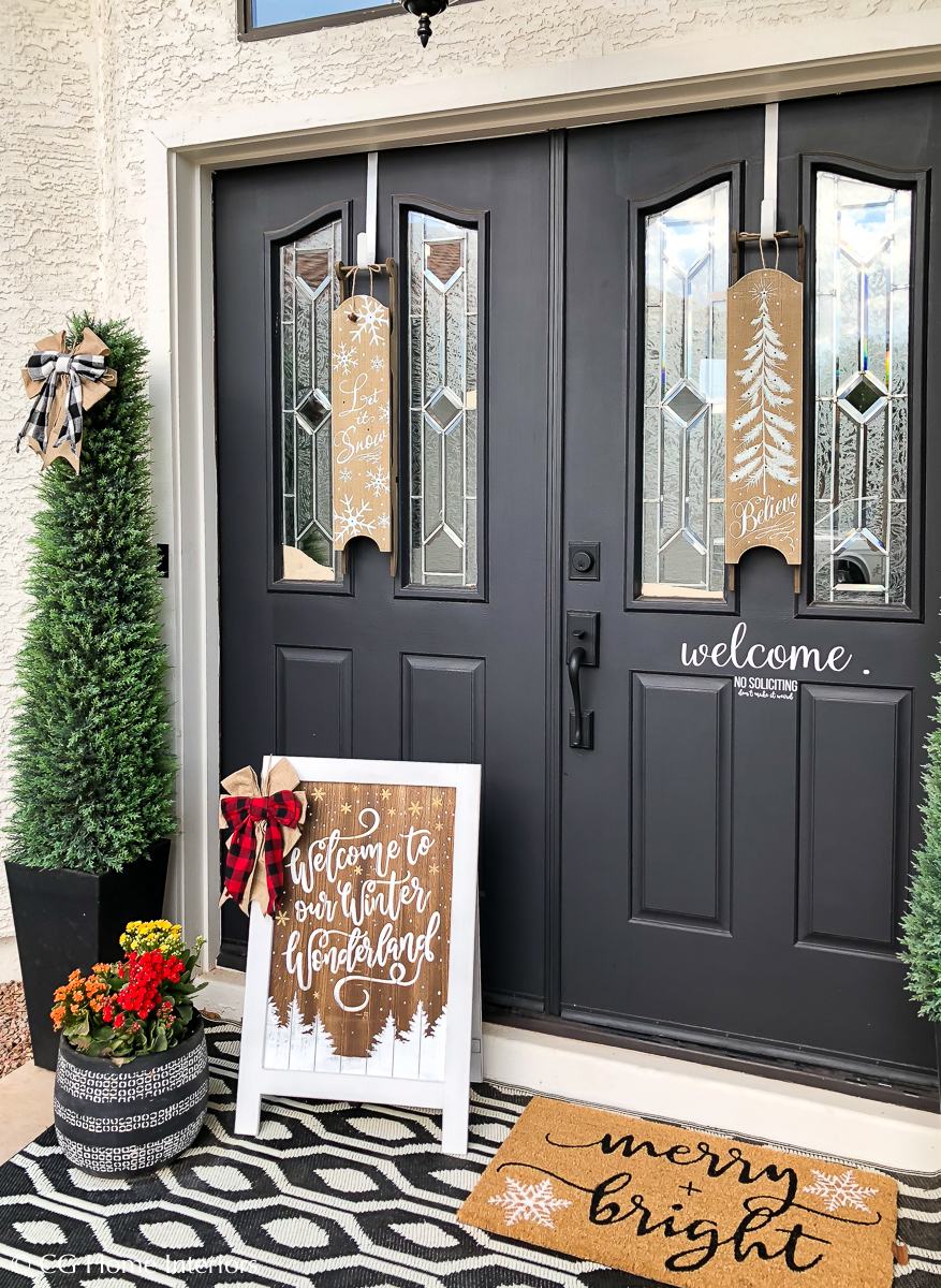 Simple + Neutral Front Porch Christmas Décor