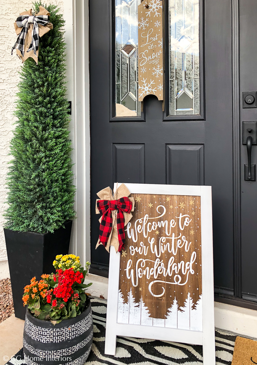 Simple + Neutral Front Porch Christmas Décor