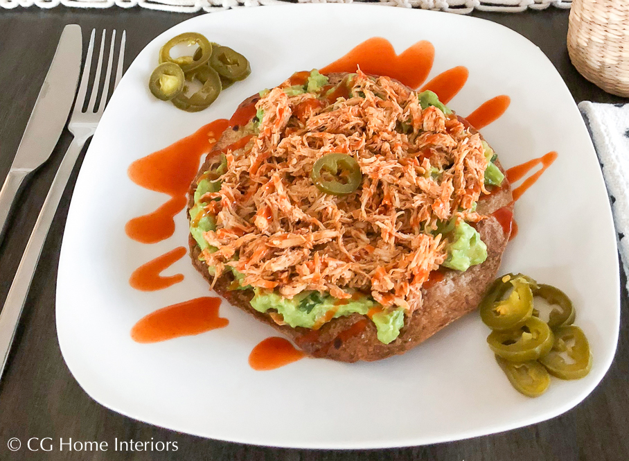 Easy + Healthy Chicken Tostadas with Fresh Guacamole