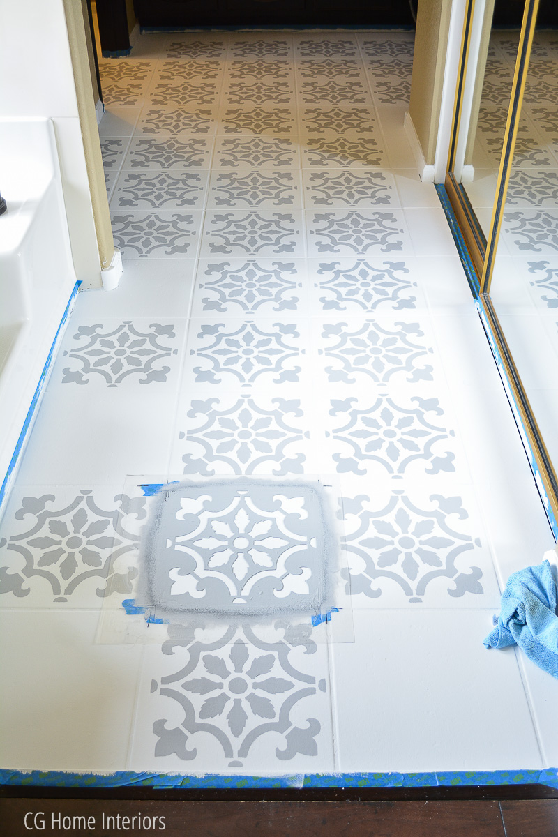 How to DIY Painted Faux Cement Tile