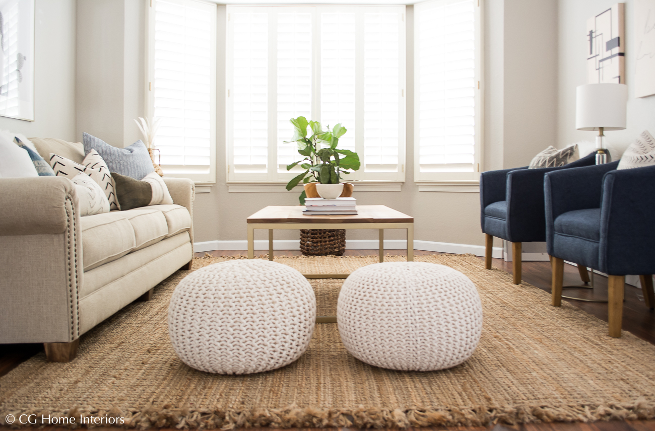 DIY Gold and Wood Coffee Table Finished Product