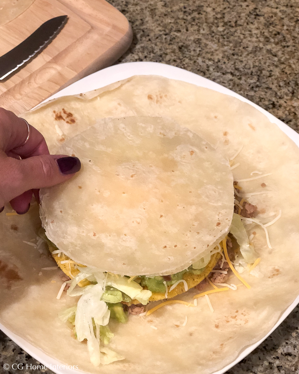Easy Ground Turkey Crunchwraps - Inspired by Taco Bell