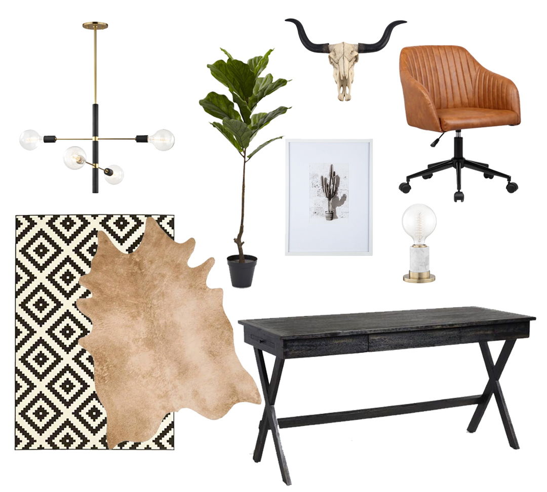 DIY Budget Friendly Modern Home Office Makeover, Hudson Valley Lighting, Mitzi