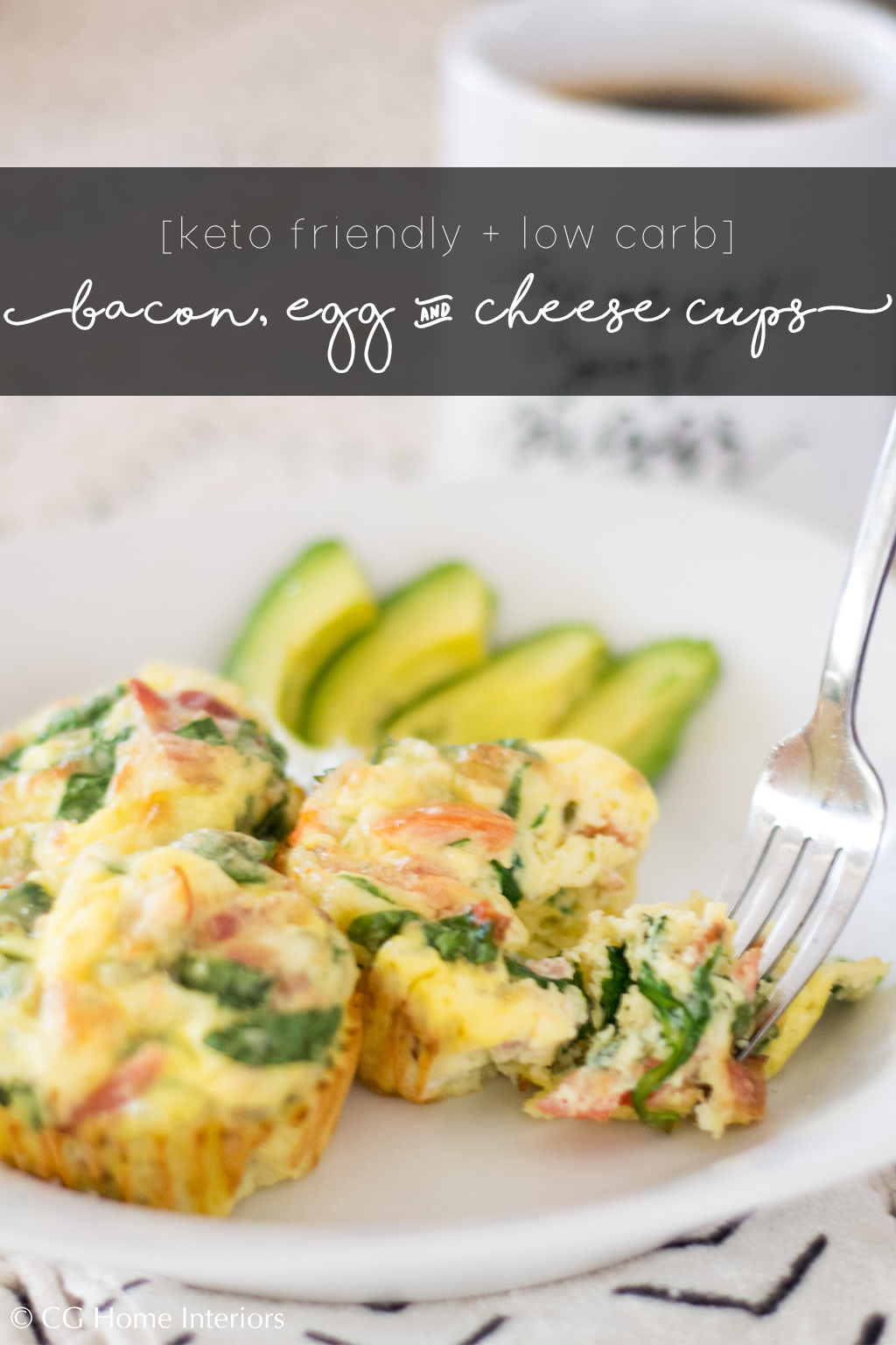 Keto Bacon, Egg + Cheese Cups | Low Carb