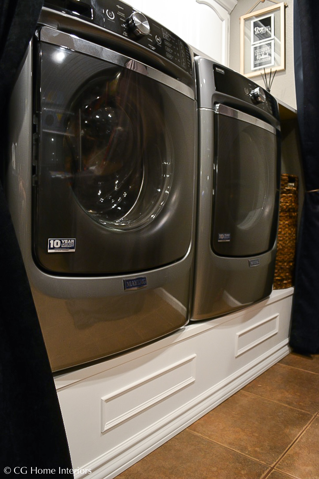 DIY washer and dryer platform pedestal