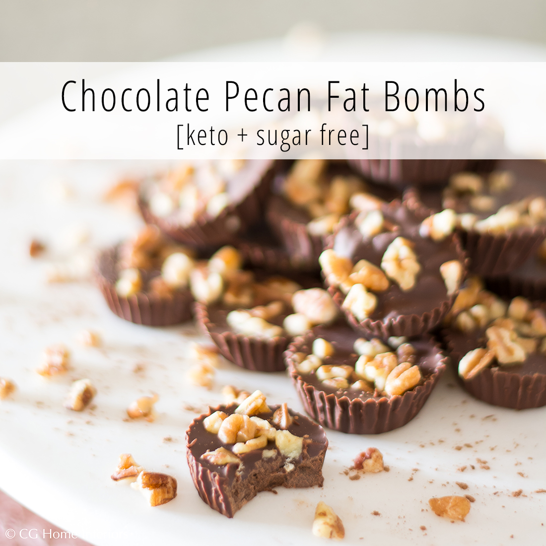 3 Ingredient Chocolate Pecan Keto Fat Bombs | Sugar Free